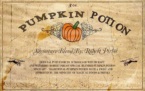 label of the pumpking potion tea